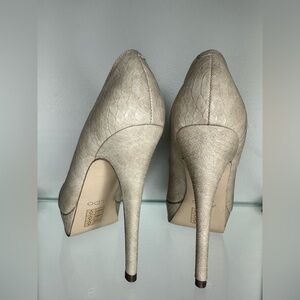 Aldo cream, snake skin textured, high heels